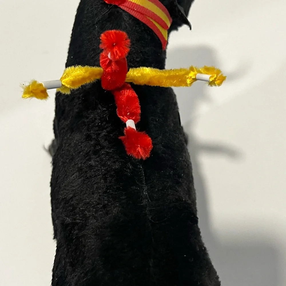 VTG Black Bullfighting Soanush Bull Figure Souvenir Made In Spain Travel